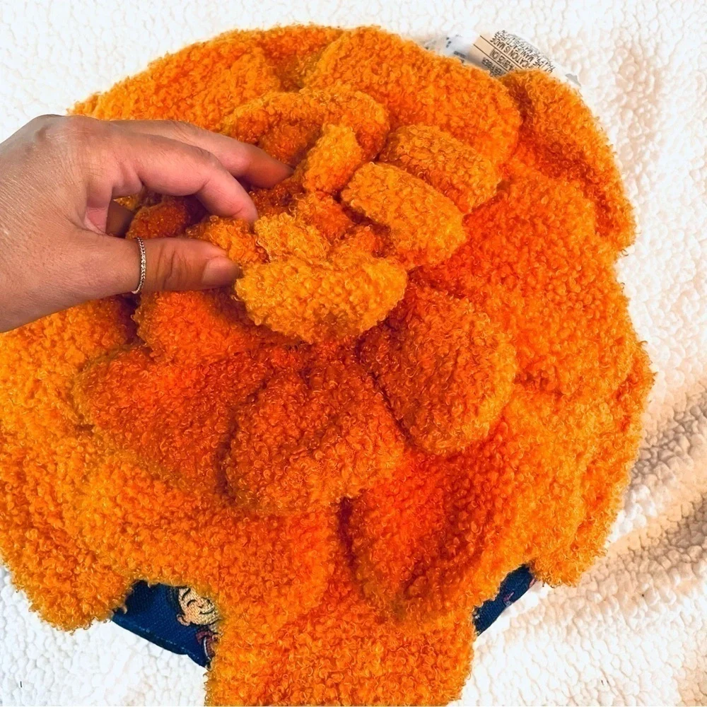 🌼 NWT Disney Parks Pixar COCO Marigold Petals Throw Pillow – Orange & Blue 🌼